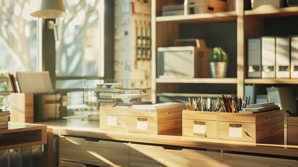 Fournitures de bureau : l'importance des boîtes de rangement